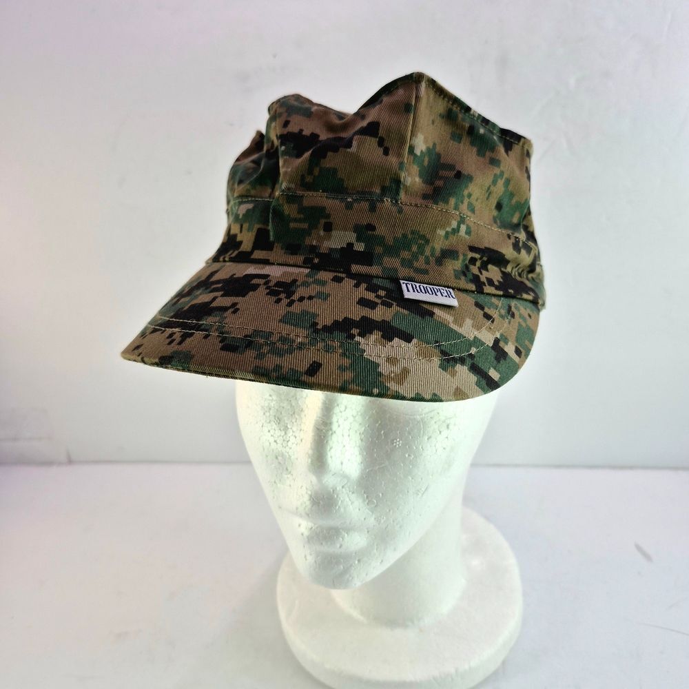 Trooper Kids USMC Woodland Digital Camo 8-Point Utility Hat Cap